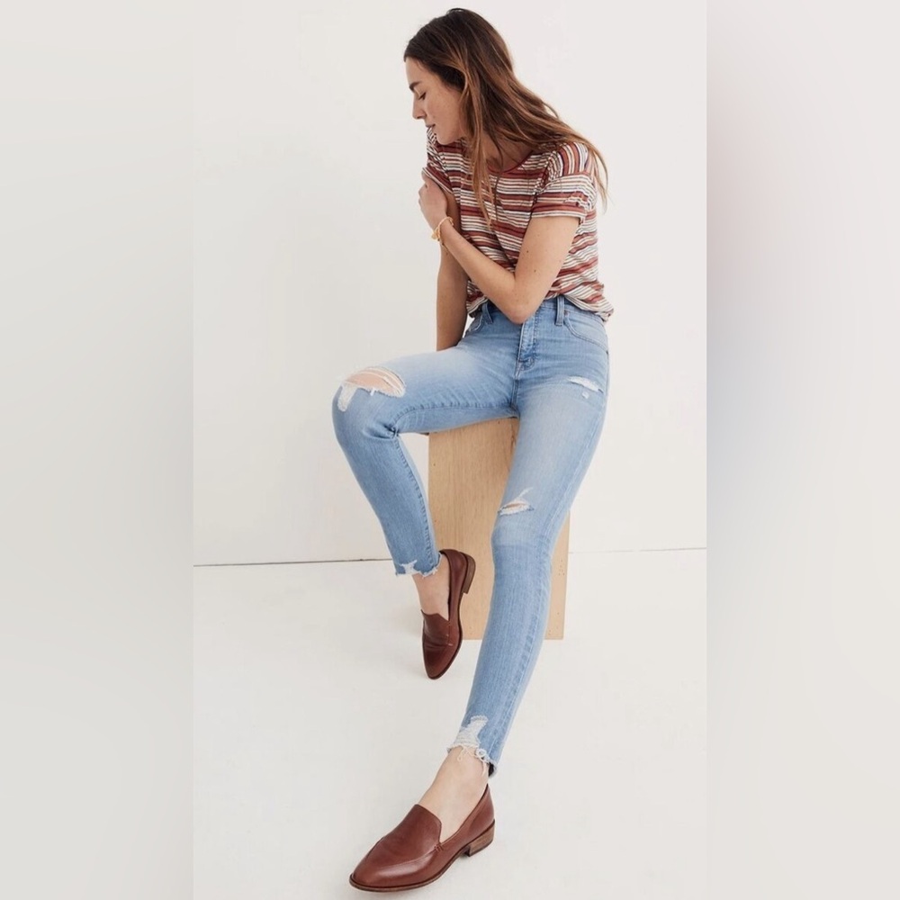 MADEWELL Petite 9” High Rise Skinny Jeans 26P Ontario Wash NWT